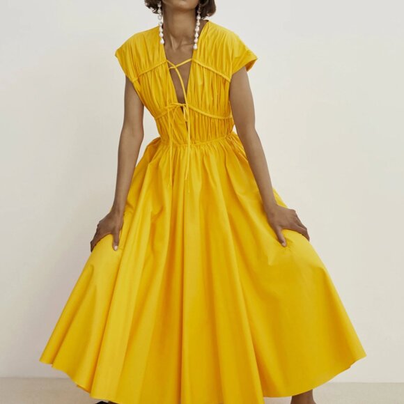 TOVE Dresses & Skirts - Tove Ceres Dress in Golden Yellow 100% Cotton - Size 38/US6